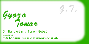 gyozo tomor business card