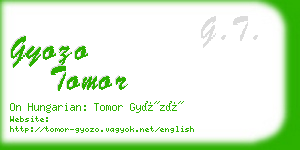 gyozo tomor business card